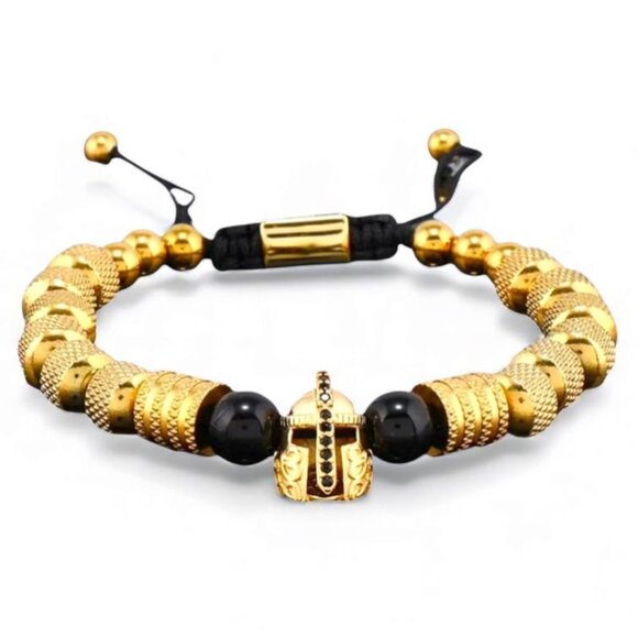 Jewelry - NEW - ARMOR OF GOD HELMET OF SALVATION STUNNING STAINLESS-STEEL BRACELET - GOLD